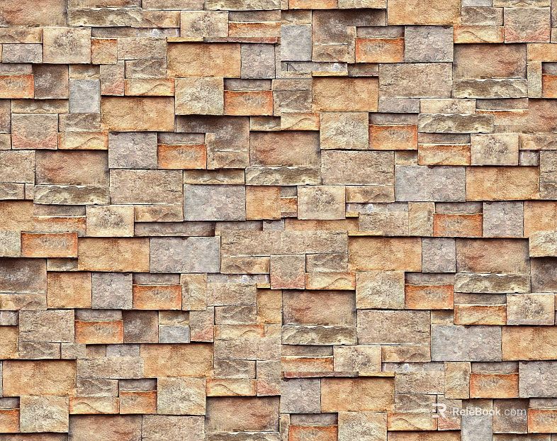 Brick wall with yellow pattern texture