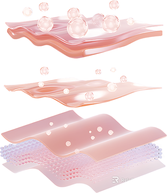 Powder Layered Skin Tissue Skin Care Demo texture