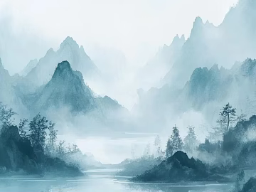 chinese landscape painting texture (ID:ffach141385)