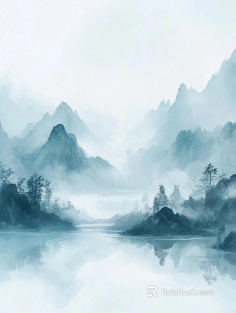 chinese landscape painting texture