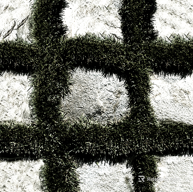 grass-planting brick texture