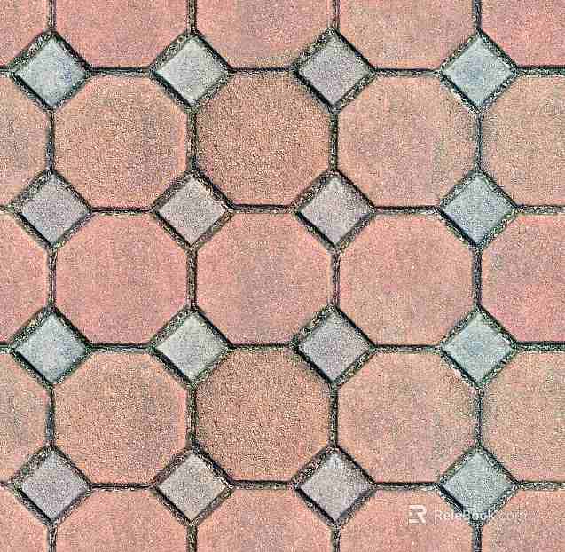 Park permeable pavers, sidewalk tiles, outdoor paving slabs, plaza tiles texture