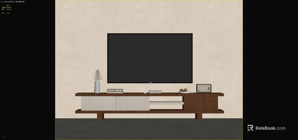 Deep Walnut Modern TV Cabinet Living Room Furniture texture