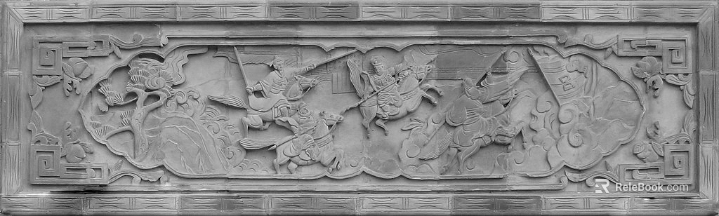 Ancestral temple gray sculpture texture