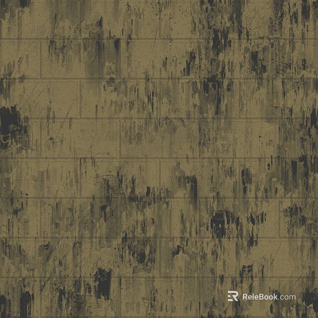 Retro Curry Art Paint Wall texture