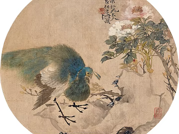 Modern New Chinese‑style decorative paintings: Song‑dynasty paintings, traditional Chinese ink wash paintings, flower‑and‑bird works, botanical art, and animal portraits. texture (ID:ffaeh679821)