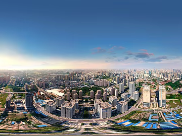 HDR city building bird's eye view panorama texture (ID:ffach277313)