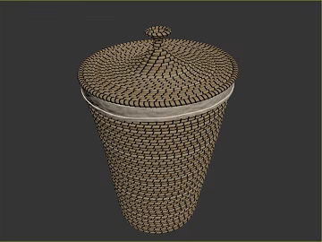 Beige Woven Storage Barrel Home Storage texture (ID:ffaeh300551)