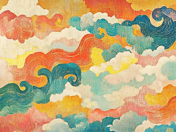 New Chinese Chinese Wallpaper Color Xiangyun Wallpaper texture (ID:ffach996450)