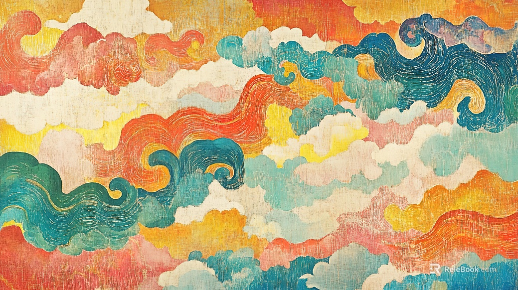 New Chinese Chinese Wallpaper Color Xiangyun Wallpaper texture