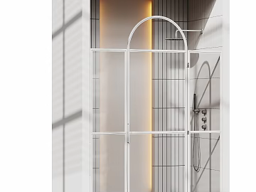 Modern white Changhong glass shower partition texture (ID:ffaeh869684)
