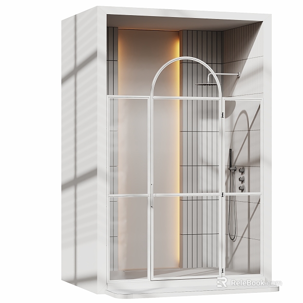 Modern white Changhong glass shower partition texture