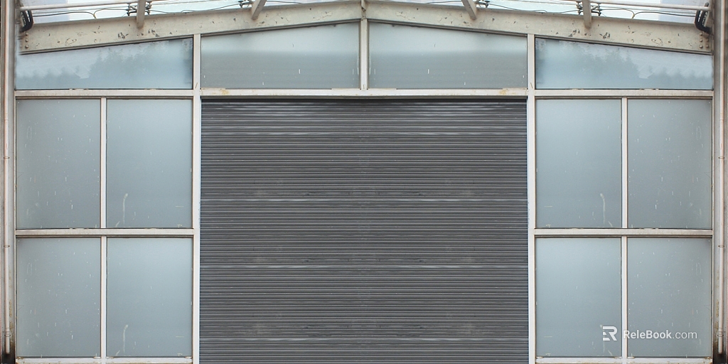 gray metal rolling shutter door shop door texture