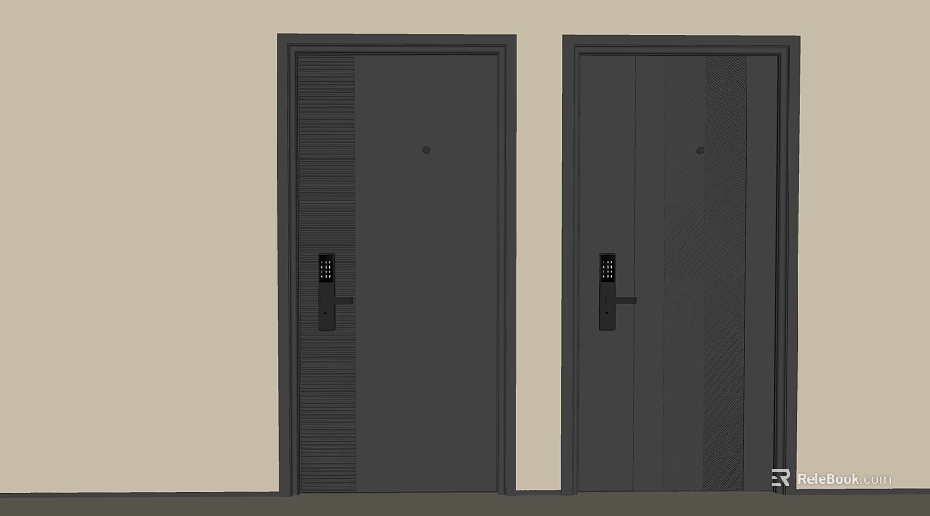 Dark gray metal door, entrance main door texture