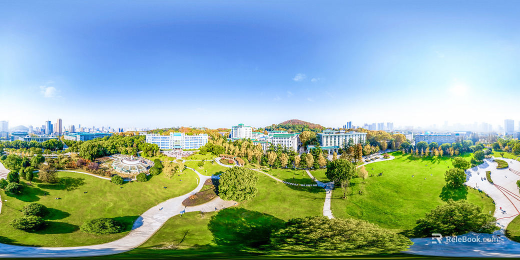 HDR City Eco Park Panorama texture