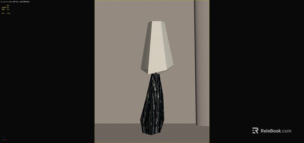 Black ruled marble floor lamp texture