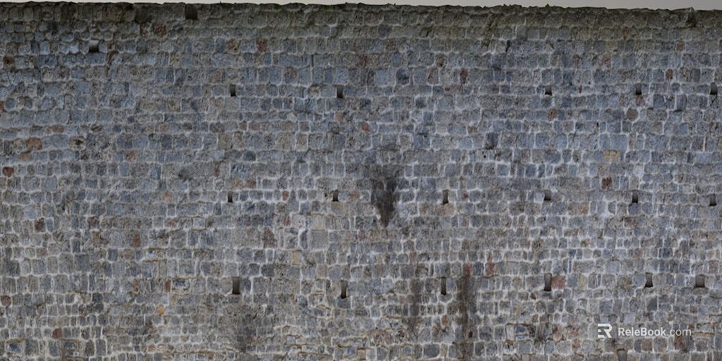 Dark gray stone ancient building wall texture