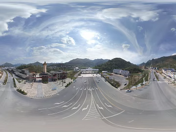 HDR Tourism Ecological Ancient Town Panoramic View texture (ID:ffach825503)