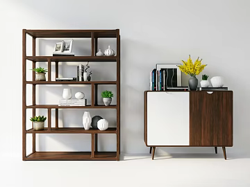 Deep Walnut Modern Style Storage Cabinet texture (ID:ffaeh579636)