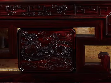 Chinese red wood carved furniture components texture (ID:ffaeh830929)