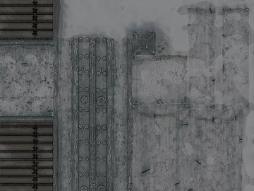 Industrial air ash cement mixed metal wall 3d model
