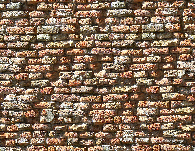 Aging and old red brick wall outdoor wall brick texture