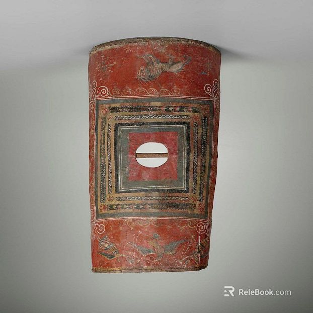 Red Retro Beast Leather Shield texture