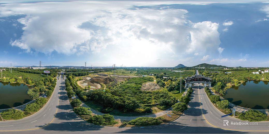 HDR mountain field landscape panorama texture
