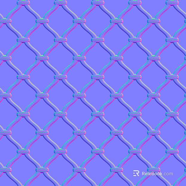 Braided rope effect surface bump normal texture