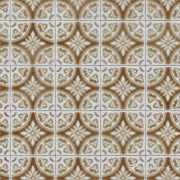 Geometric botanical pattern floral tile porcelain tile texture