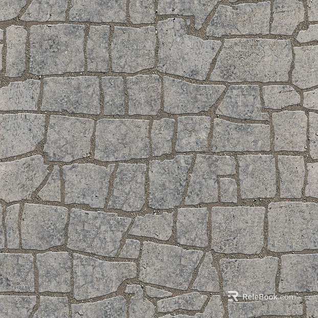 Irregular mosaic slate floor tile pavement road ground square paving texture