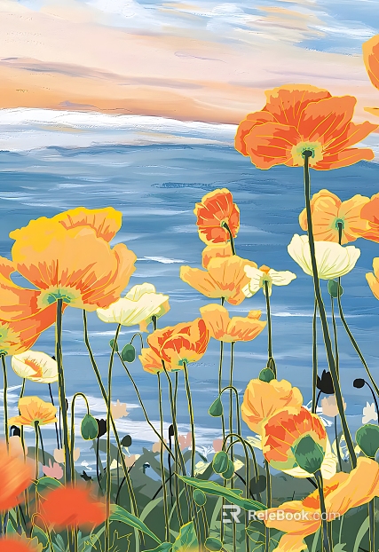 Plant painting texture