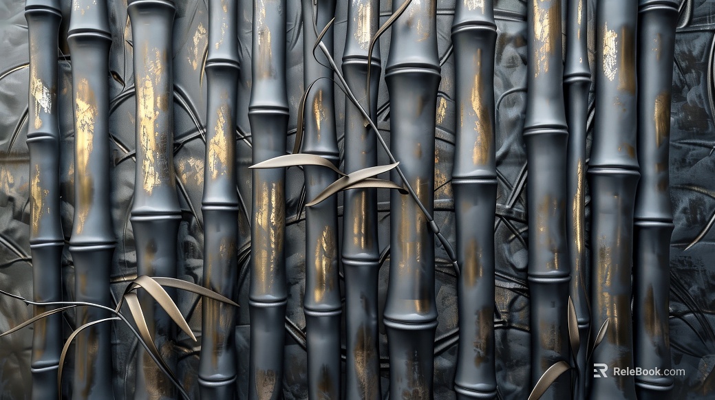 New Chinese bamboo background wall texture