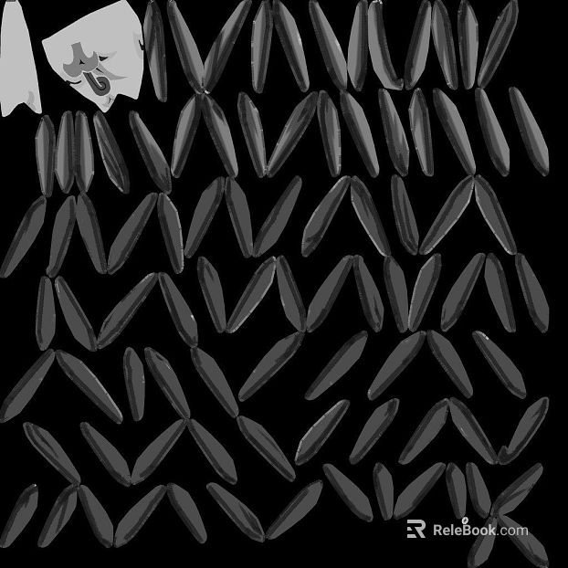 Black three-dimensional scale texture decorative surface material texture