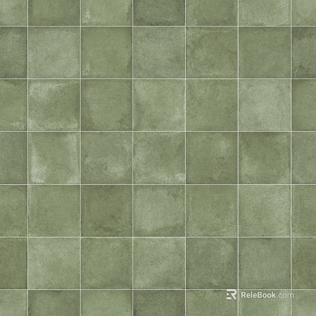 Retro style green antique tile kitchen and bathroom wall ground texture
