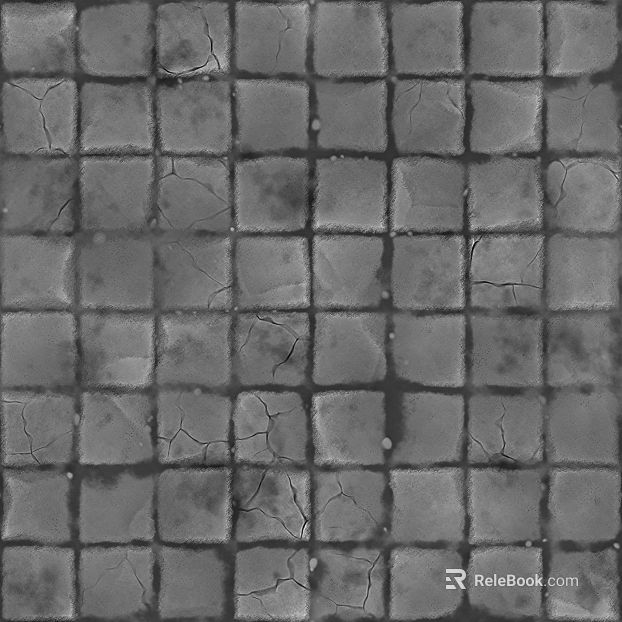 Dark gray crack cement brick ground pavement texture