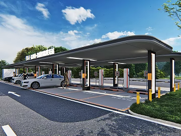 modern new energy vehicle charging station texture (ID:ffaeh688041)