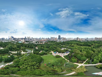 HDR City Eco Park Panorama texture (ID:ffach218803)
