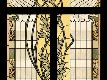 Vintage Pattern Stained Glass texture (ID:ffach607220)