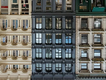 American Retro City Building Exterior Wall texture (ID:ffaeh499046)