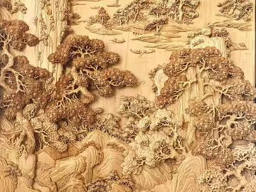 Log color landscape wood carving background wall decoration texture (ID:ffaeh534839)