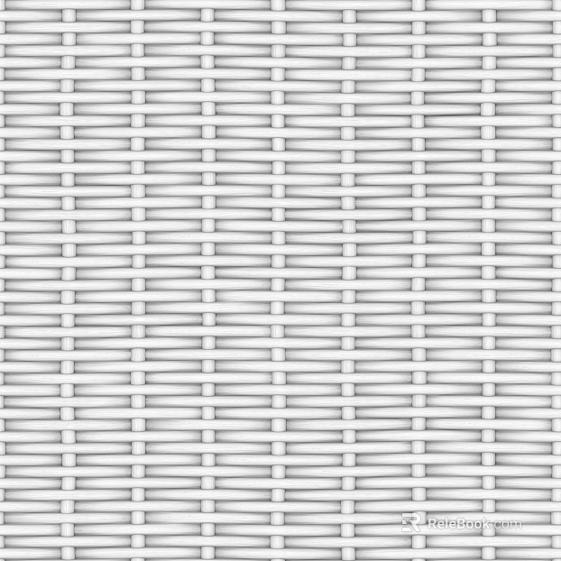 Bamboo Rattan Woven Black and White Concave-convex texture