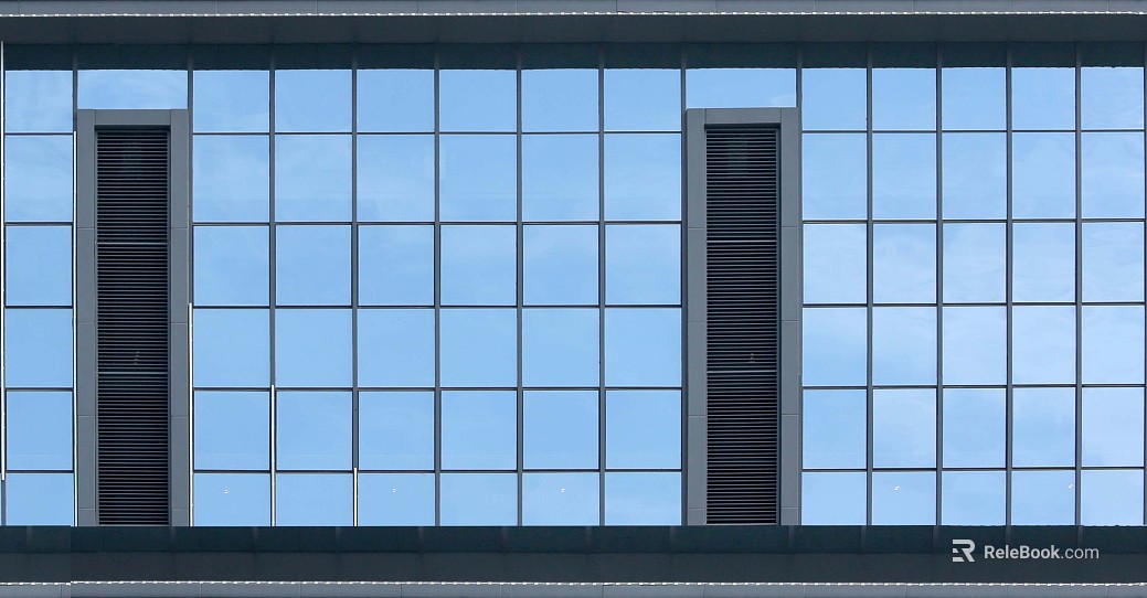 Blue Transparent Glass Building Exterior Wall texture