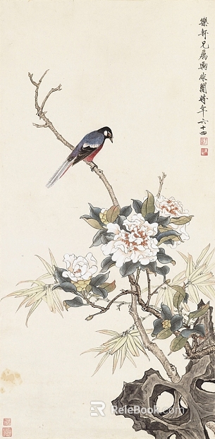 flower-and-bird painting texture