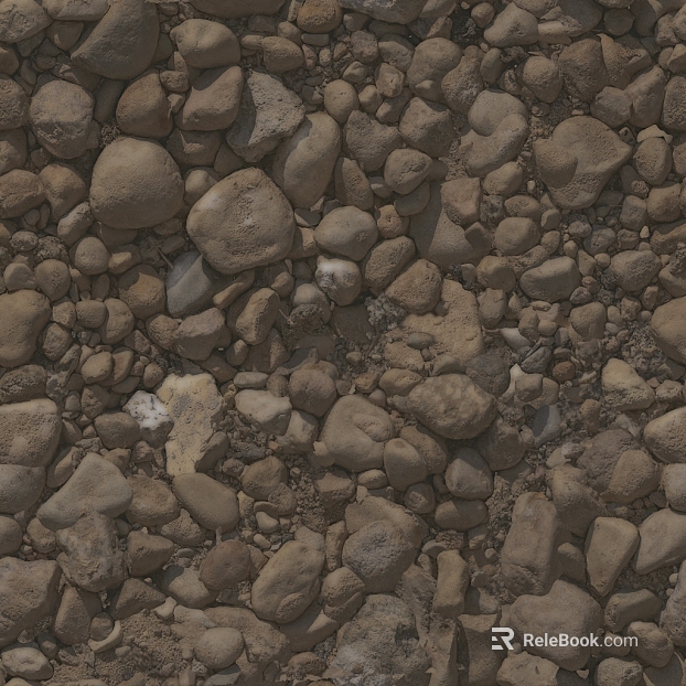 Light brown pebbles courtyard flooring texture