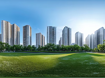 Clean Greenbelt City HDR texture (ID:ffach962950)