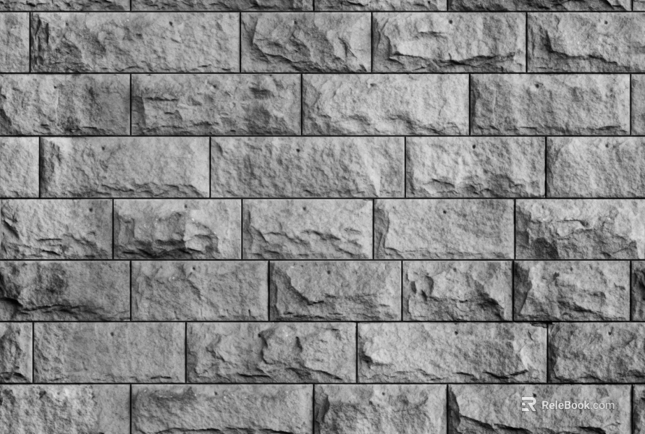 brick wall gray rubble block texture