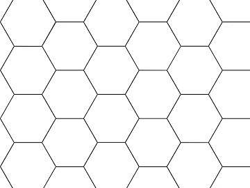 Hexagonal Brick Hexagonal Lattice Black and White texture (ID:ffaff7370)
