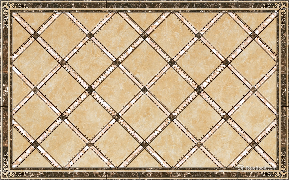 Beige marbled ground mosaic tile texture