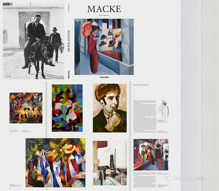 Paintings of the expressionist August Mark texture